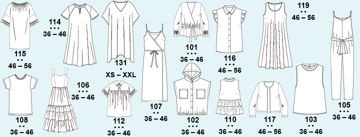 
les hauts, robes et combinaison - Fait Main 
