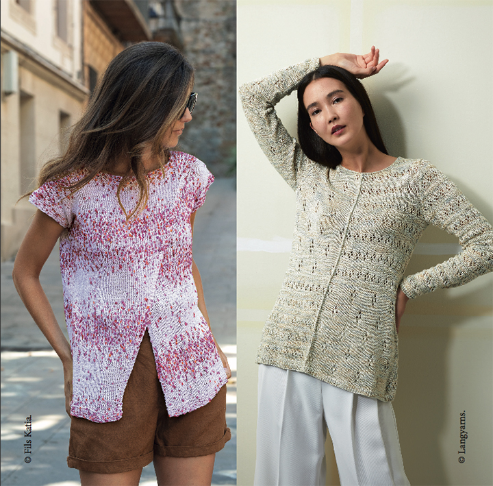 
les fils &agrave; effet&thinsp;!
 - Fait Main Tricot printemps 2019
