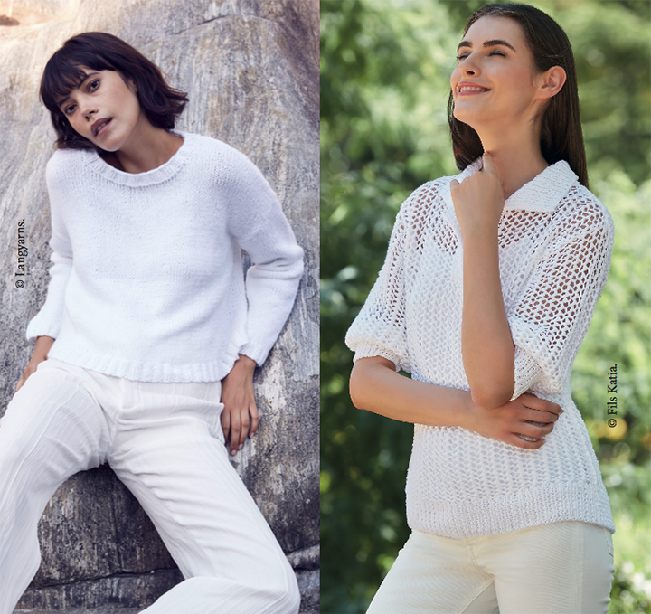 
le blanc&thinsp;: l&rsquo;invit&eacute; d&rsquo;honneur de la saison
 - Fait Main Tricot printemps 2019
