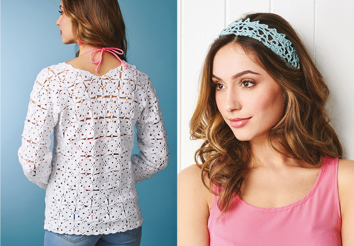 
top et bandeau en dentelle
 - Fait Main crochet n&deg;2 2019

