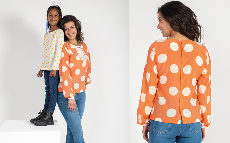 Mini moi&thinsp;: top en soie pour m&egrave;re et fille