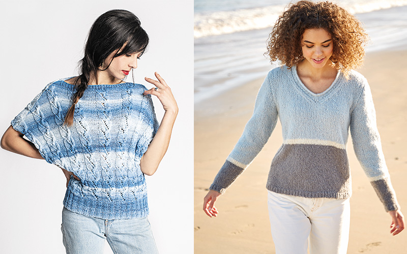 Le printemps vire au bleu&thinsp;! - Fait Main Tricot