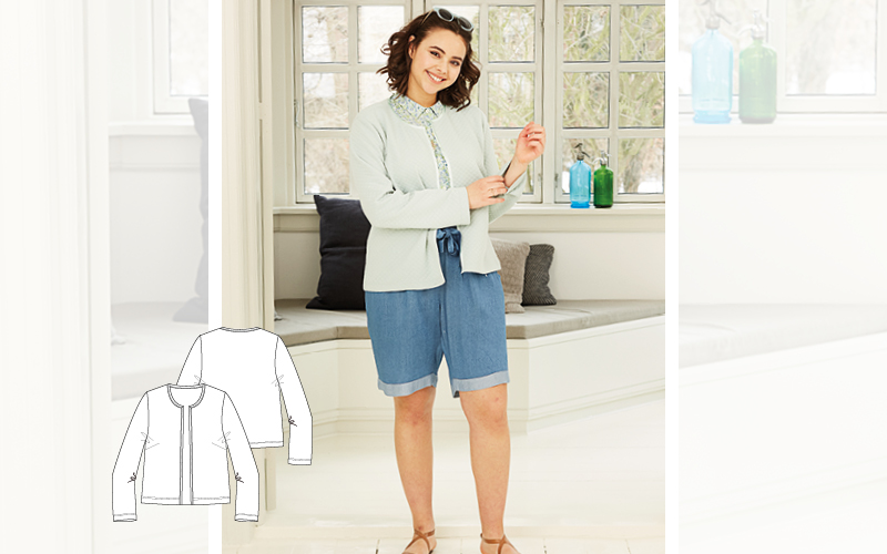 
3e&thinsp;: Le cardigan en jersey

