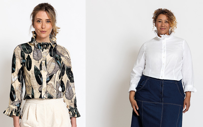 Remarquable, ce chemisier en viscose imprimée ou coton blanc