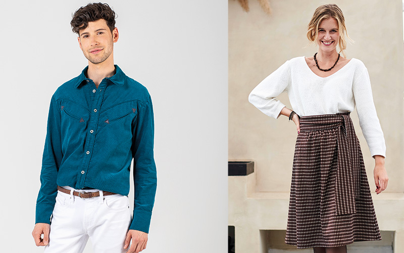 Jupes, chemise d’homme et pantalons