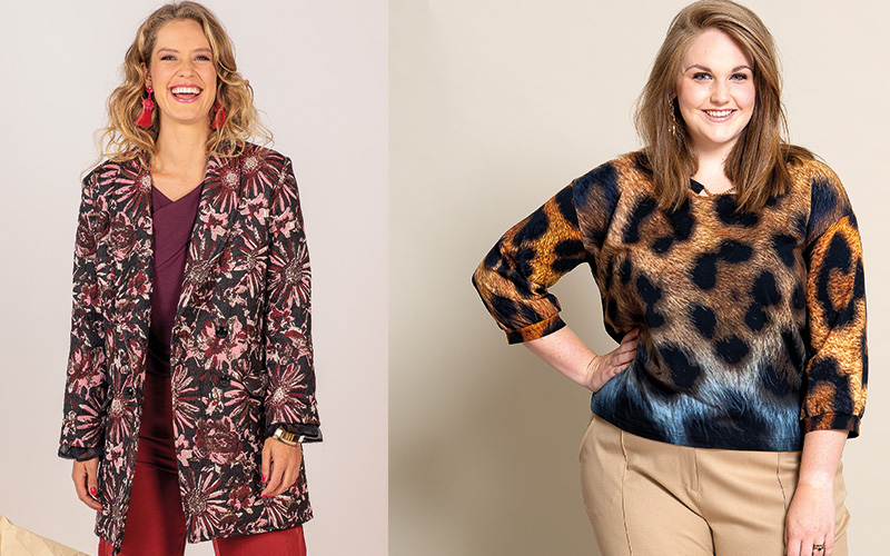 Brocart fleuri et jersey Brocart fleuri et jersey