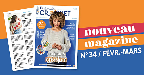 Nouvelle parution : Fait Main Crochet n° 34 - Éclosion créative