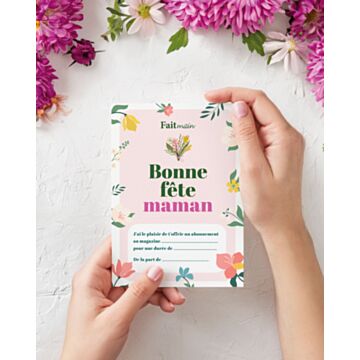 Carte Cadeau Fait Main - Fête des mères