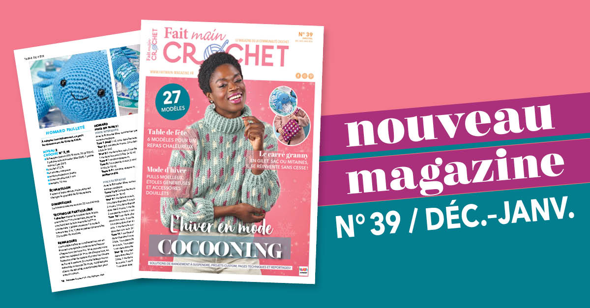  Nouvelle parution : Fait Main Crochet n°39 - L'hiver en mode cocooning