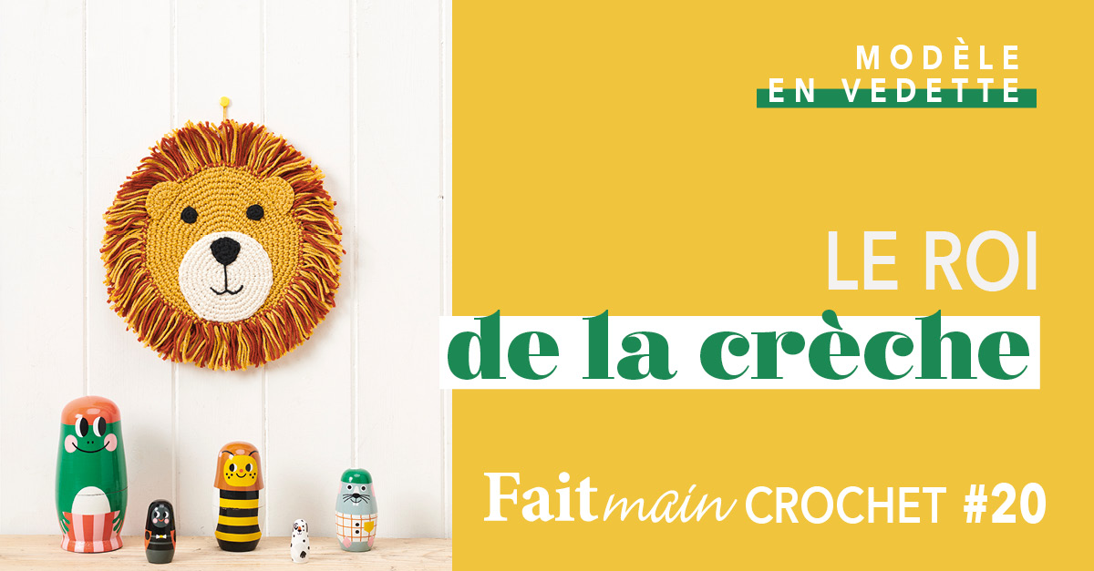 Modèle en vedette : Fait Main Crochet n° 20 – Suspension lion