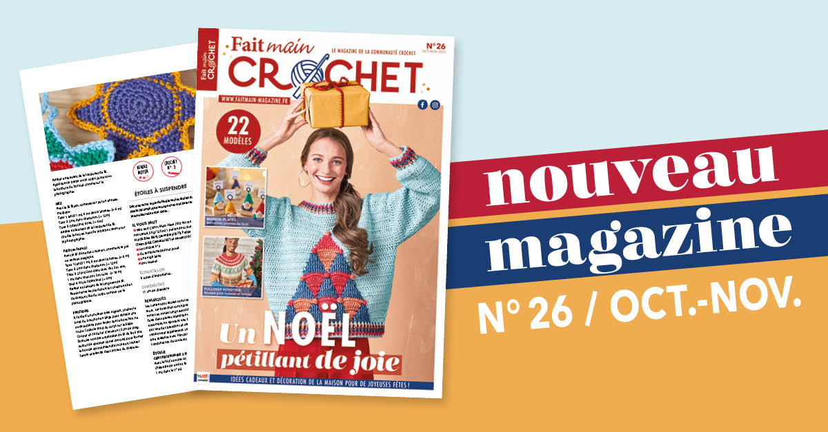  Nouvelle parution : Fait Main Crochet n° 26 – Un Noël pétillant de joie