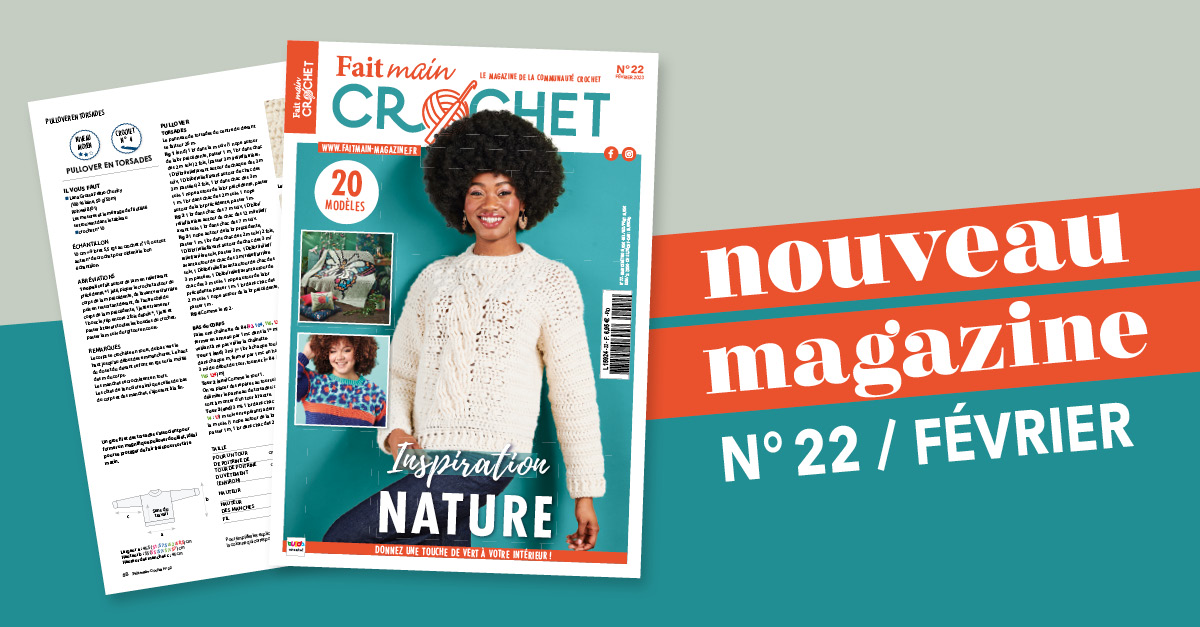 Nouvelle parution : Fait Main Crochet n° 22 – Inspiration nature