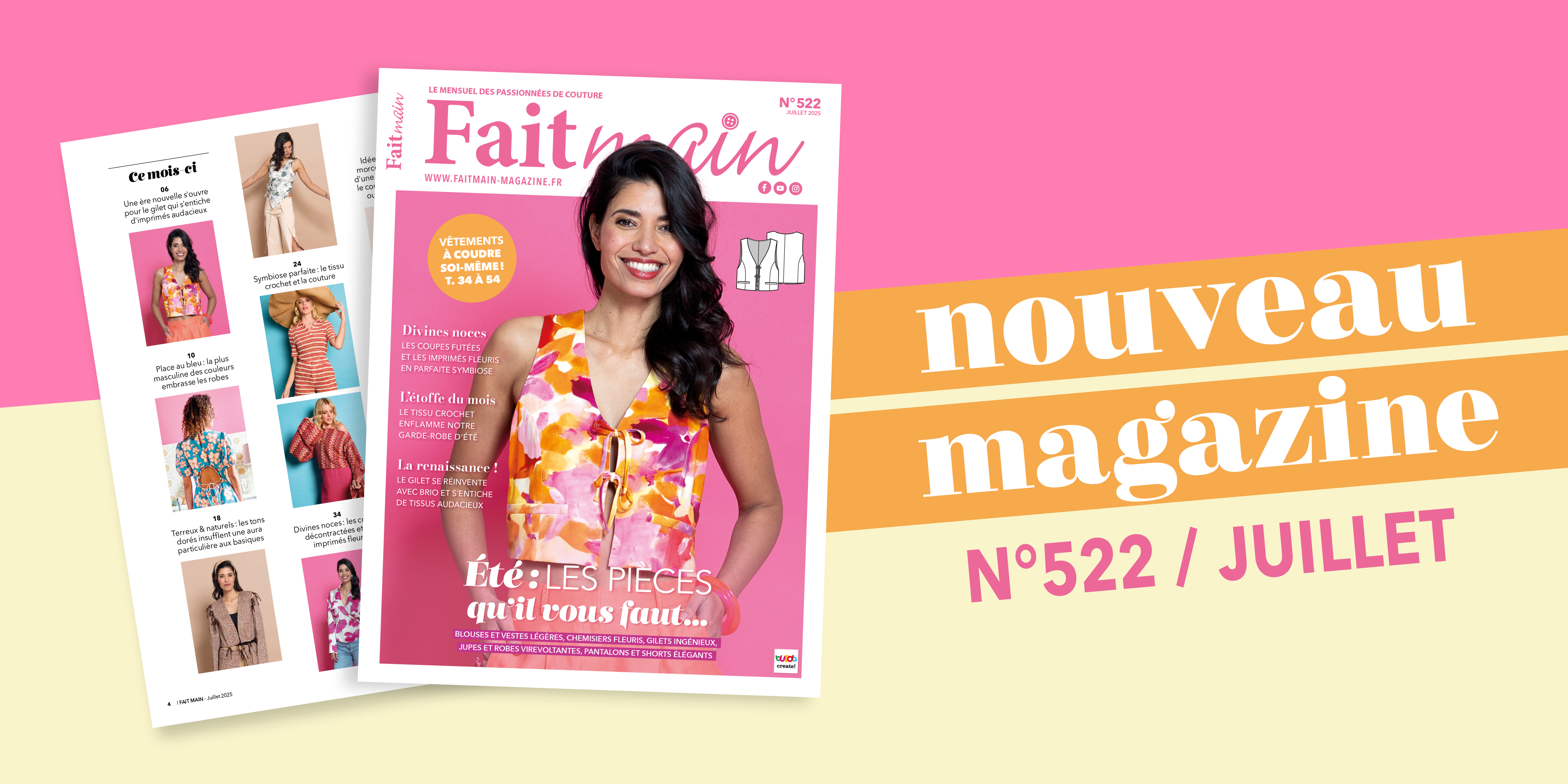 Sortie du magazine Fait Main n°522 : Les 25 pièces à porter cet été !