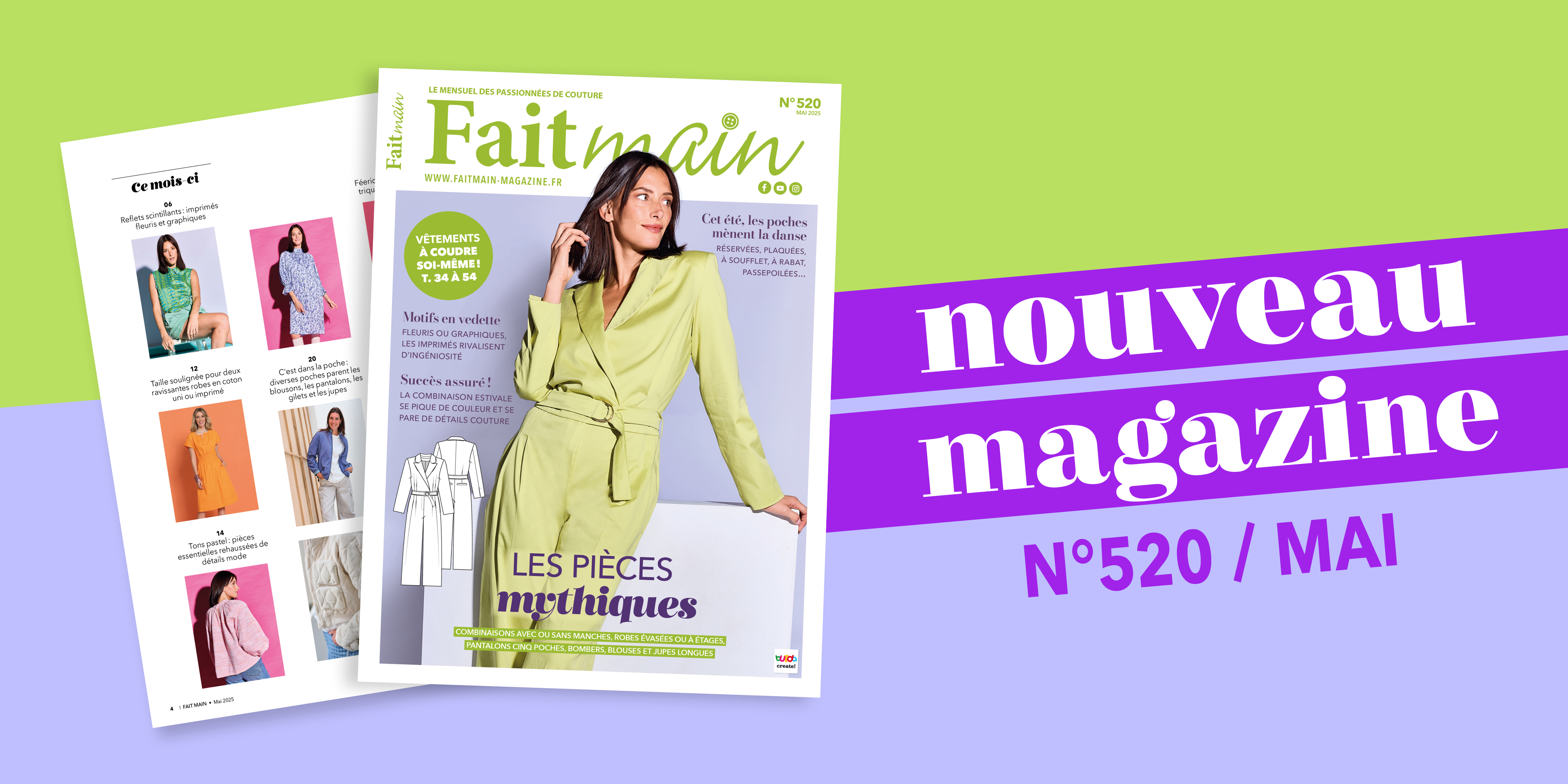 Sortie du magazine Fait Main n°520 : Un printemps radieux!