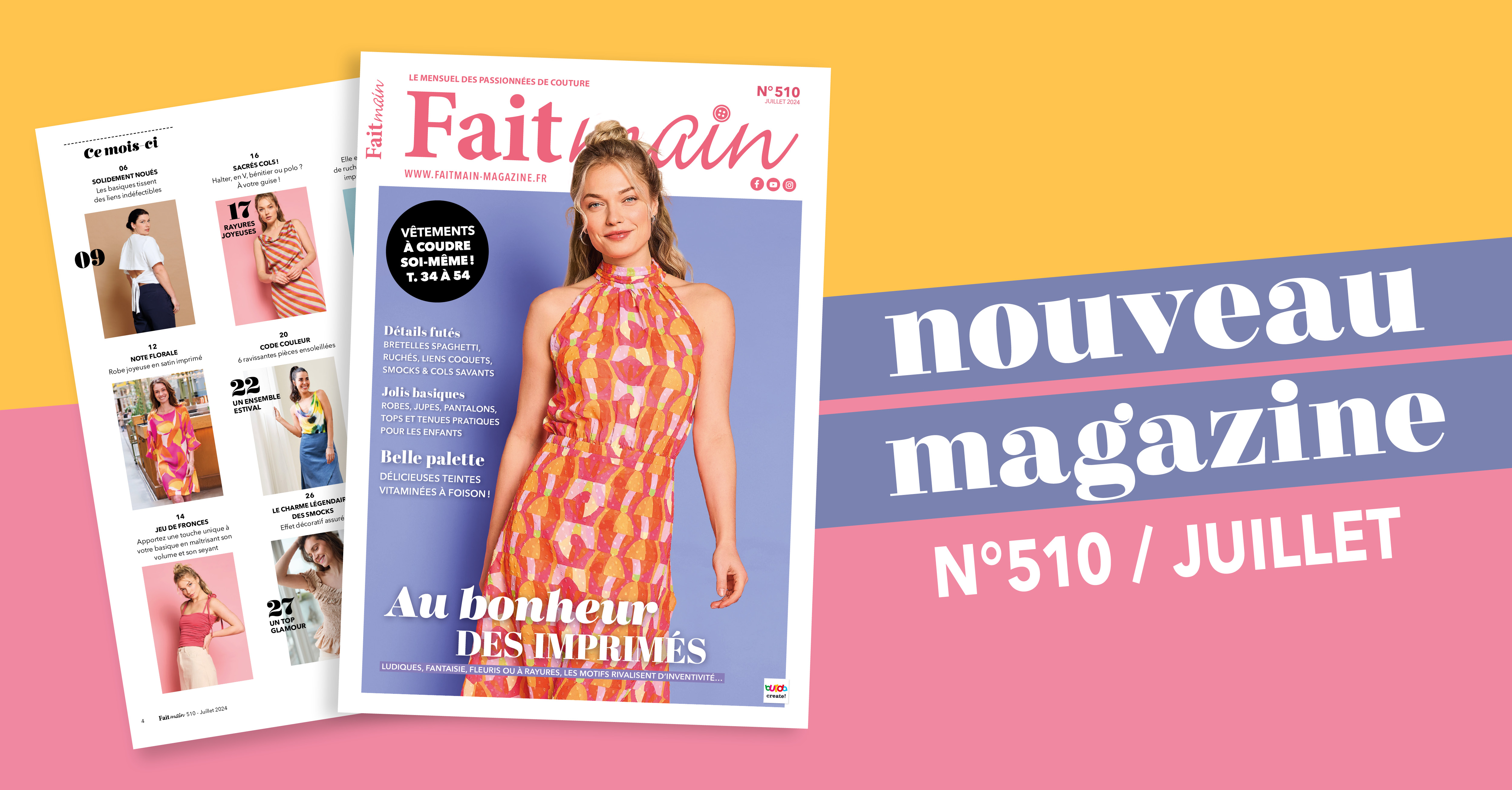 Au bonheur des imprimés - Sortie du magazine Fait Main n°510