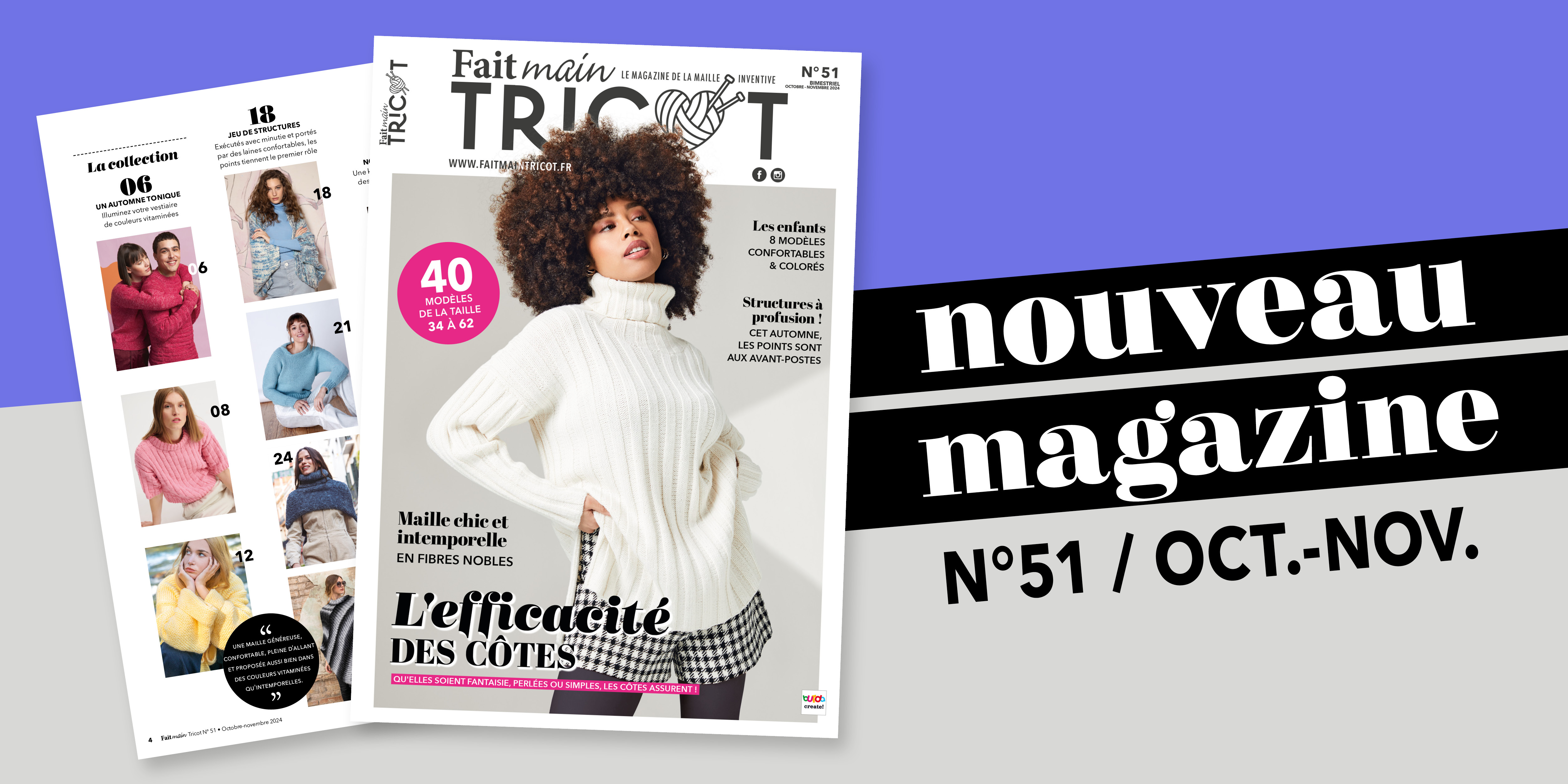 Fait Main Tricot n°51 - Votre bimestriel de tricot préféré !