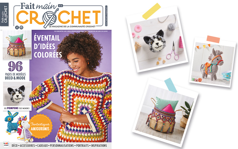 Nouvelle parution : Éventail d’idées colorées avec le fait main crochet n° 8 !