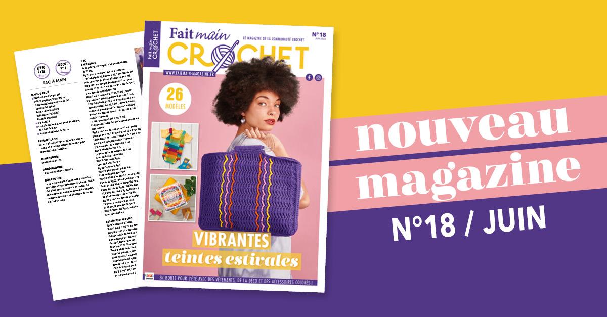 Nouvelle parution : Fait Main Crochet n° 18 – Vibrantes teintes estivales