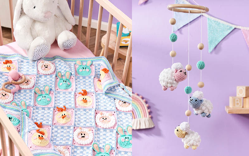  6 super patrons de crochet pour la chambre de b&eacute;b&eacute;
