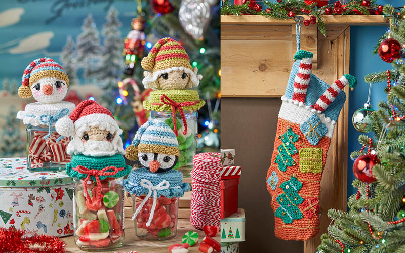 Id&eacute;es de d&eacute;corations de No&euml;l amusantes au crochet