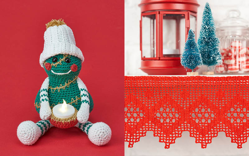Tendres d&eacute;corations de No&euml;l traditionnelles au crochet