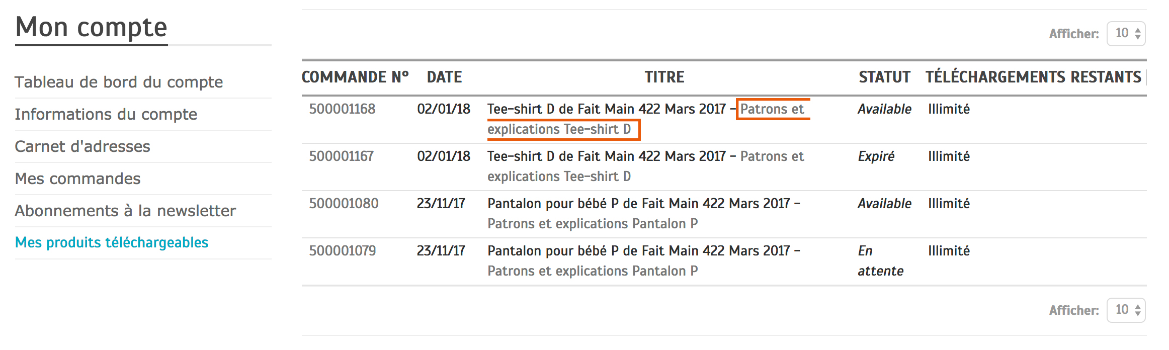 Commande - Fait Main Commande - Fait Main