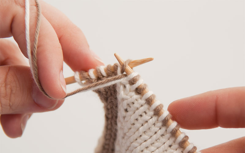 Tricot : augmentation envers